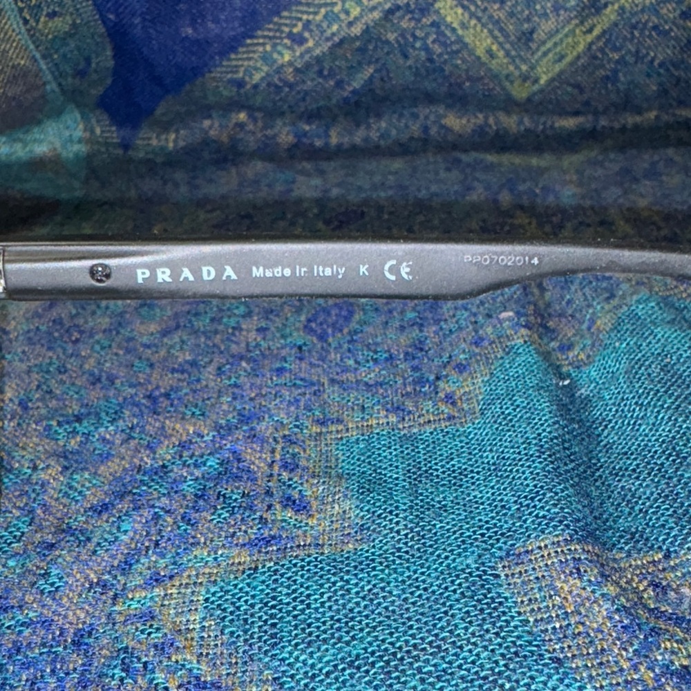 Prada Black Rectangular Eyeglasses With Case - image 3